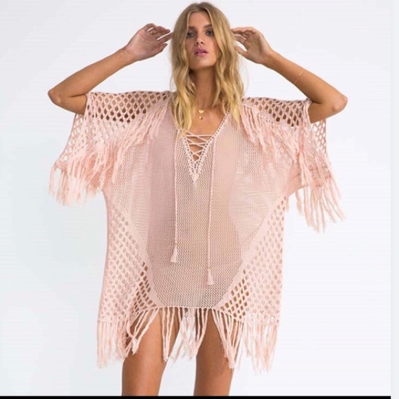 Other - New! Peachy bohemian swim cover up with fringes
